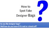 How to spot fake designer bags