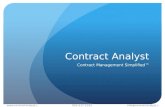 Contract Analyst Overview