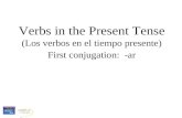 4 the present tense of regular  ar verbs