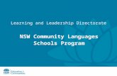 Nina conomos – community languages schools  program
