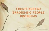 Credit bureau errors big people problems