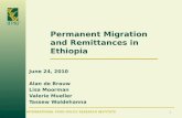 Permanent Migration and Remittances in Ethiopia