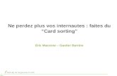 Card sorting Workshop by G. Barrère and E. Mazzone