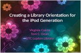 Creating a Library Orientation for the iPod Generation