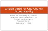 Citizen Voice for City Council Accountability