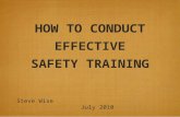 "How to Conduct Effective Safety Training" - PowerPoint version