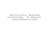 Activity Based Costing- A Basic Introduction