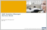 Service Desk in SAP Solution Manager