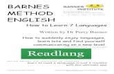 how to learn 7 languages @ barnes method english