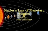 Kepler's law of planetary motion