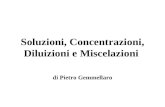 Soluzioni, Concentrazioni, Diluizioni e Miscelazioni di Pietro Gemmellaro.