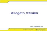 Chief Operating Office 1 Allegato tecnico Roma, 15 settembre 2006.