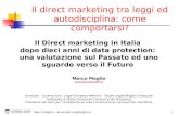 Marco Maglio – avvocato.maglio@tin.it 1 Il direct marketing tra leggi ed autodisciplina: come comportarsi? Il Direct marketing in Italia dopo dieci anni.