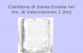 Cantilena di Santa Eulalia nel ms. di Valenciennes 1 (bn)