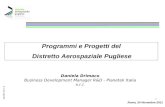 1 Daniela Drimaco Business Development Manager R&D - Planetek Italia s.r.l. pkm027-611-1.0 Programmi e Progetti del Distretto Aerospaziale Pugliese Roma,
