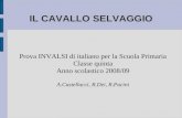 IL CAVALLO SELVAGGIO Prova INVALSI di italiano per la Scuola Primaria Classe quinta Anno scolastico 2008/09 A.Castellacci, R.Dei, R.Pacini.