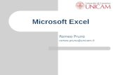Microsoft Excel Romeo Pruno romeo.pruno@unicam.it.