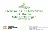 Esempio di intervento: il Bando AmbientEnergia Assemblea Nazionale ANCI Padova, 11 novembre 2010 Andrea Silvestri Responsabile Attività Istituzionale Fondazione.