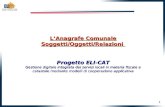 1 LAnagrafe Comunale Soggetti/Oggetti/Relazioni Progetto ELI-CAT Gestione digitale integrata dei servizi locali in materia fiscale e catastale mediante.