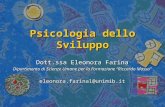 Psicologia dello Sviluppo Dott.ssa Eleonora Farina Dipartimento di Scienze Umane per la Formazione Riccardo Massa eleonora.farina1@unimib.it.