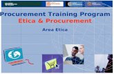 Procurement Training Program Etica & Procurement Area Etica