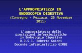 LAPPROPRIATEZZA IN ENDOSCOPIA DIGESTIVA (Convegno - Ferrara, 25 Novembre 2011) Lappropriatezza delle prestazioni infermieristiche in Endoscopia Digestiva.