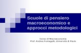 Scuole di pensiero macroeconomico e approcci metodologici Corso di Macroeconomia Prof. Andrea Fumagalli, Università di Pavia.