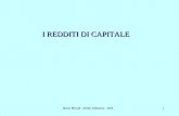 Mario Miscali - Diritto Tributario - 2013 1 I REDDITI DI CAPITALE.