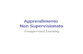 Apprendimento Non Supervisionato Unsupervised Learning.