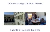 Università degli Studi di Trieste Facoltà di Scienze Politiche.