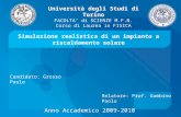 Simulazione realistica di un impianto a riscaldamento solare Candidato: Grosso Paolo Università degli Studi di Torino FACOLTA di SCIENZE M.F.N. Corso di.