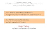 Guido Vallino urbanista, libero professionista Lo spazio economico-territoriale nel processo di decentramento amministrativo La strutturazione territoriale.