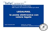 LEGALMAIL la posta elettronica con valore legale Stefania Lenci - Marketing Anna Maria Isidori - Associazioni e Professionisti Napoli, 29 settembre 2005.