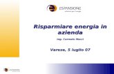 25 giugno 2002 Risparmiare energia in azienda Ing. Carmelo Macr¬ Varese, 5 luglio 07