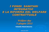 I FONDI SANITARI INTEGRATIVI E LA RIFORMA DEL WELFARE CONTRATTUALE Welfare day 5 giugno 2012 Isabella Mastrobuono 1welfare day 2012.