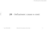 28_moneta_prezzi_lungo_periodo A.A. 2003-2004Istituzioni di economia, corso serale1 28 – Inflazione: cause e costi copertina.