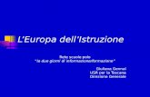 LEuropa dellIstruzione Rete scuole polo la due giorni di informazione/formazione Giuliana Gennai USR per la Toscana Direzione Generale.