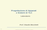 Copyright Prof. Claudio Becchetti, Università di Roma La Sapienza 7/1/03 Progettazione di Apparati e Sistemi di TLC Prof. Claudio Becchetti Laboratorio.