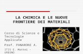 LA CHIMICA E LE NUOVE FRONTIERE DEI MATERIALI Corso di Scienze e Tecnologie Applicate Prof. PANARONI A. ITIS E. Mattei - URBINO.