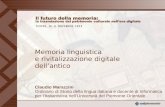 0 Claudio Marazzini Ordinario di Storia della lingua italiana e docente di Informatica per lItalianistica nellUniversità del Piemonte Orientale Memoria.