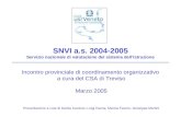 SNVI a.s. 2004-2005 Servizio nazionale di valutazione del sistema dellistruzione Incontro provinciale di coordinamento organizzativo a cura del CSA di.