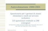 Elaborazione M.TurriIC Cles 1 Autovalutazione 2000/2001 Questionario per i genitori di alunni elementari e medi sul servizio scolastico 225 questionari.