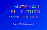 I MATERIALI DEL FUTURO NUOVE TECNOLOGIE Prof. M. Sciacovelli.