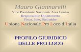 Mauro Giannarelli Vice Presidente Nazionale Area Centro Responsabile Dipartimento Fisco, Siae, Statistiche Unione Nazionale Pro Loco dItaliaPROFILO GIURIDICO.
