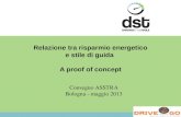Relazione tra risparmio energetico e stile di guida A proof of concept Convegno ASSTRA Bologna - maggio 2013.