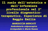 Il ruolo dellostetrica e dellinfermiere professionale nel 2° livello diagnostico- terapeutico. Esperienza di Reggio Emilia MARIUCCIA MERCATI Ambulatorio.