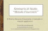 Seminario di Studio Metodo Feuerstein Il Prof.re Reuven Feuerstein: il metodo e i sistemi applicativi Dr.ssa M.Luisa Boninelli m.boninelli@univirtual.it.
