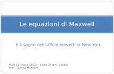 E il sogno dellufficio brevetti di New York Le equazioni di Maxwell PON C4 Fisica 2013 – Liceo Oriani, Corato Prof. Teresa Menduni.