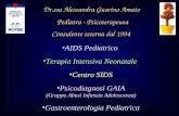 Consulente esterna dal 1994 Dr.ssa Alessandra Guarino Amato Pediatra - Psicoterapeuta AIDS Pediatrico Terapia Intensiva Neonatale Centro SIDS Psicodiagnosi.
