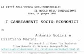 Antonio Golini e Cristiano Marini, La città nellera neo-industriale: il ruolo dellinnovazione - I cambiamenti socio-economici, IRME 2005, Pisa, 14 giugno.